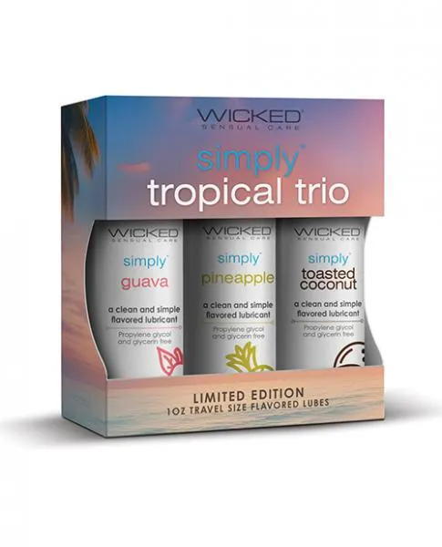 Wicked Tropical Trio Travel Size Flavored Lubes - 1 oz Bottles