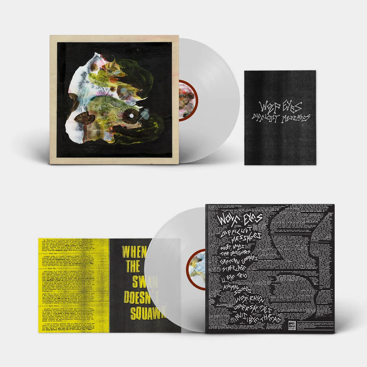 Wolf Eyes - Difficult Messages [CLEAR VINYL w/ zine IMPORT] - New LP