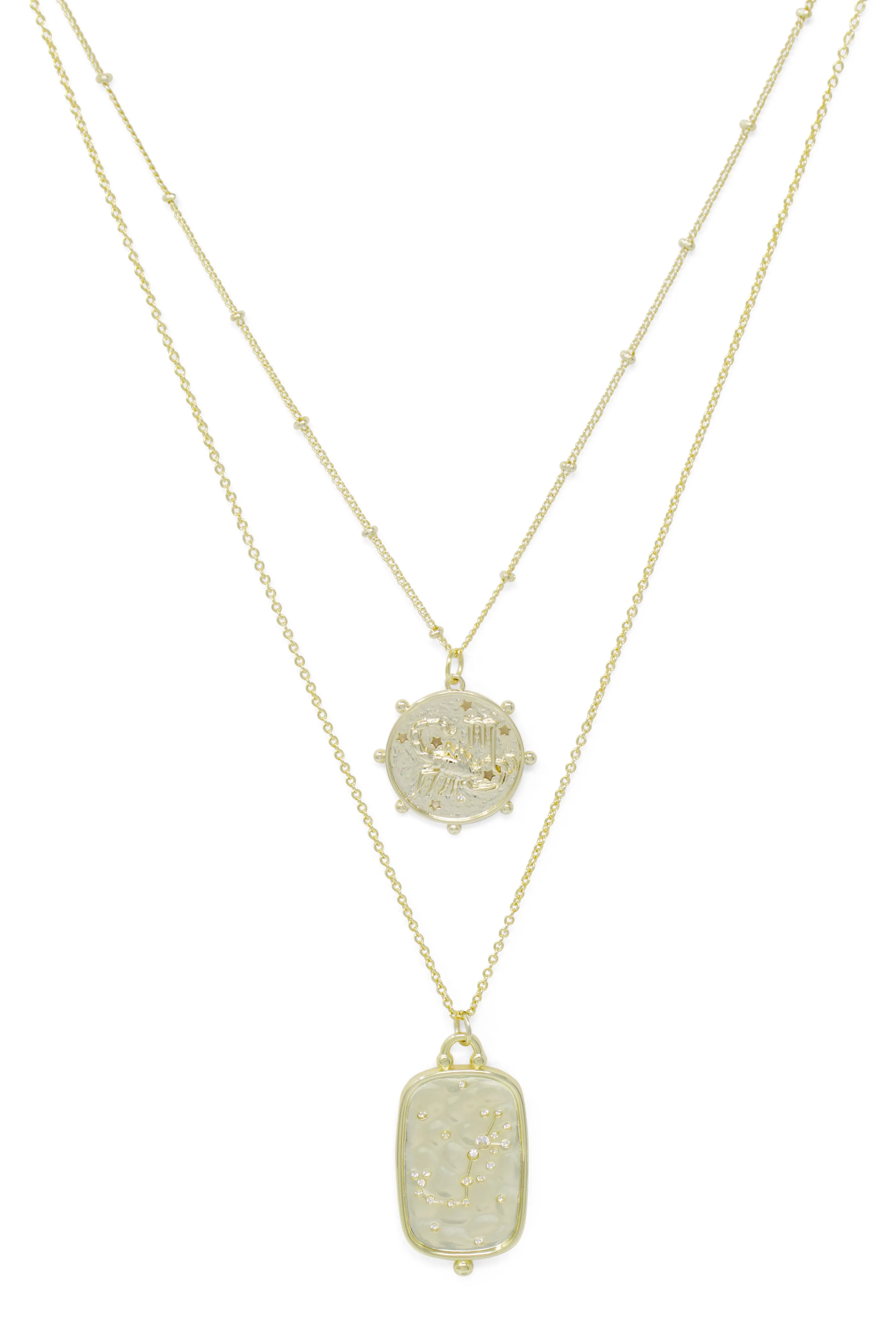 Zodiac Layered Necklace, Scorpio